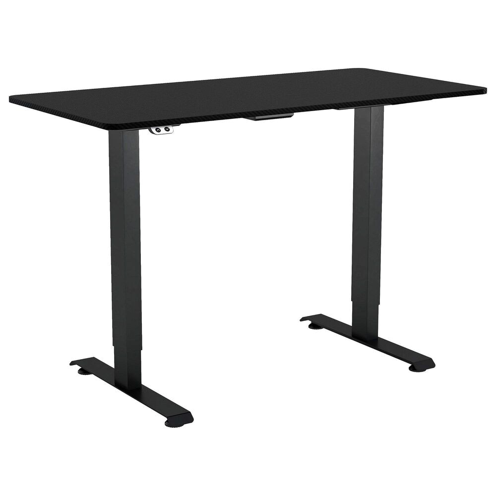 Furniture of America Villalobos Adjustable Office Desk in Black, , large