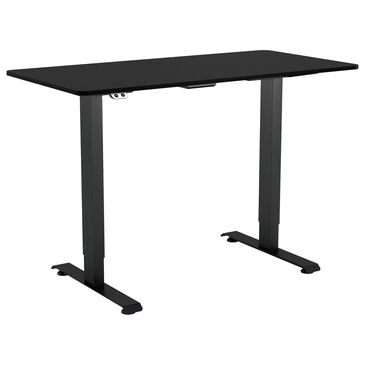 Furniture of America Villalobos Adjustable Office Desk in Black, , large