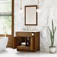 James Martin Bellshire 36" Single Bathroom Vanity in Honey Oak with 3 cm White Zeus Silestone Top and Rectangular Sink, , large