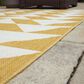 Ashley Thomley Indoor/Outdoor 5" x 7" Ivory and Yellow Area Rug, , large