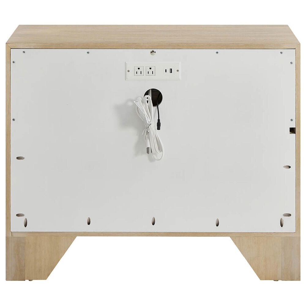 Furniture Worldwide Oasis 1-Drawer Nightstand in Dockside with USB Ports and AC Outlets, , large