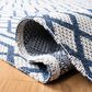 Safavieh Martha Stewart Cotton MSR421M 2" x 8" Blue and Grey Runner, , large
