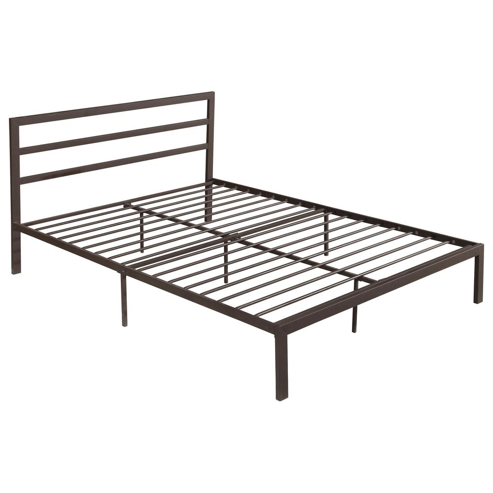 Noble House Kellen Queen Metal Bed in Hammered Copper, , large