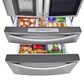 LG 2-Piece Kitchen Package with 22.3 Cu. Ft 4-Door French Door Refrigerator and Single Door Freezer in Stainless Steel, , large