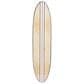 Creative Coop 65.6" x 15" Coastal Decorative Surfboard Wall Decor with Stripe Design in Light Natural and White, , large