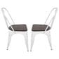 Lumisource Oregon Stackable Dining Chair in Esoressi/Vintage White (Set of 2), , large