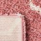 Safavieh Venus Shag 4" x 6" Pink and Ivory Area Rug, , large