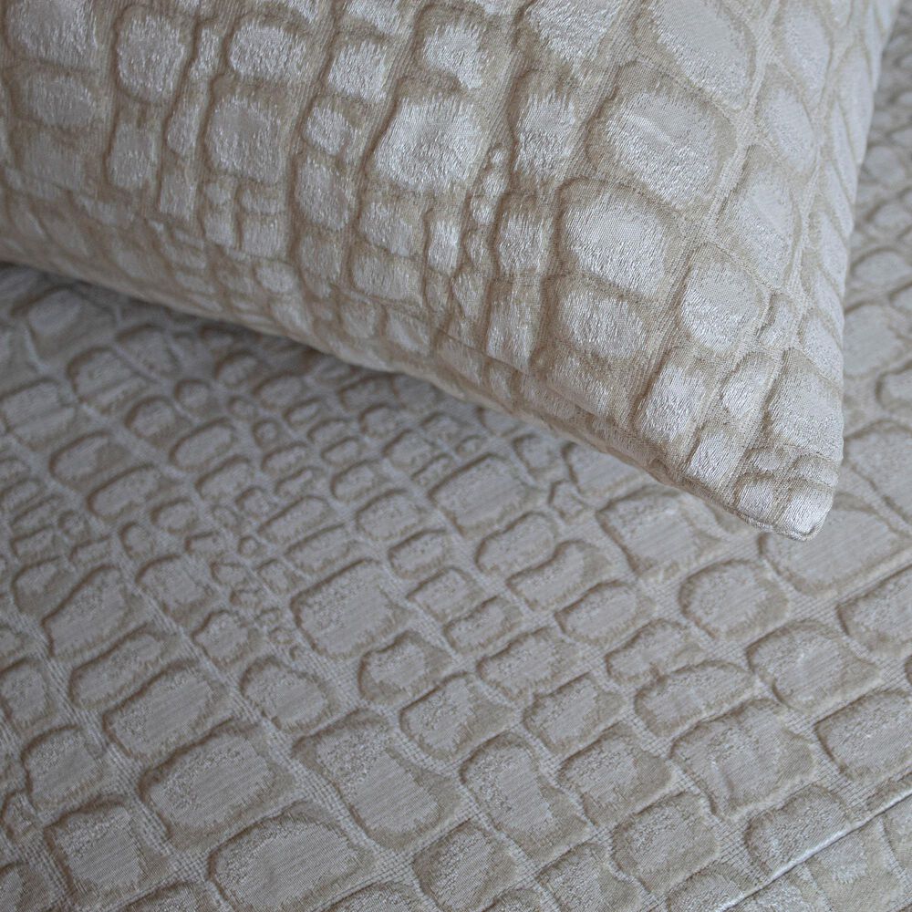 Ann Gish Croc 30" x 30" Square Throw Pillow in Quartz, , large