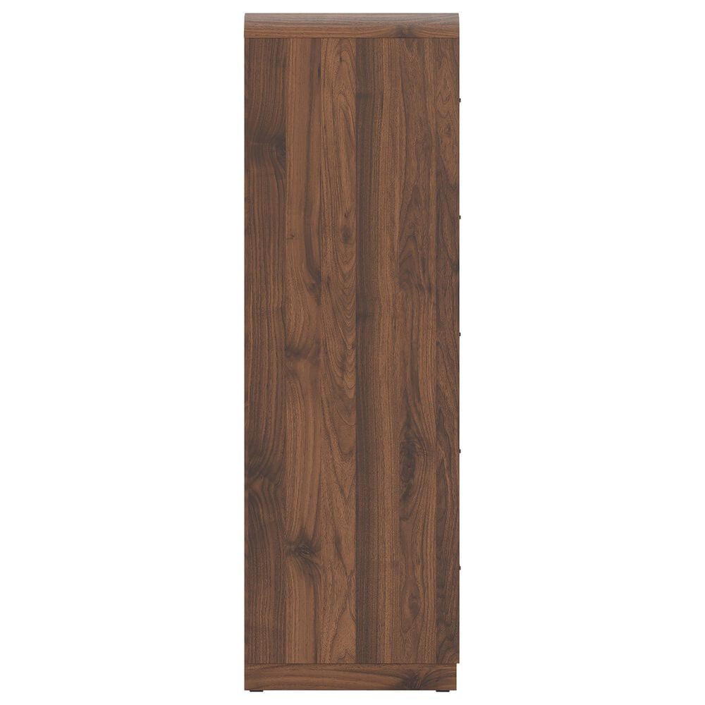 Ashley Fortlorn 5-Drawer Chest in Walnut Brown, , large