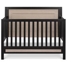New Haus Radley 4-In-1 Convertible Crib in Ebony and Coastwood