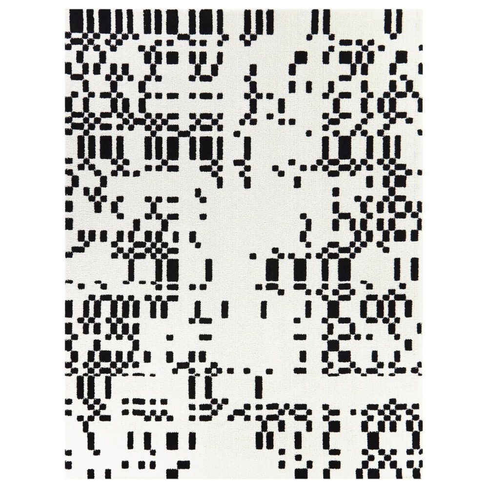 Balta Rugs Glitch 5"3" x 7" White Area Rug, , large