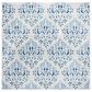 Safavieh Martha Stewart Damask 6"7" Square Cream and Blue Area Rug, , large