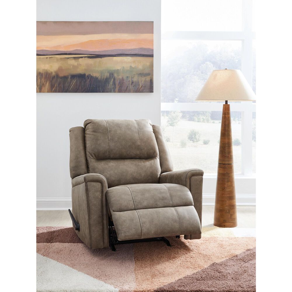 Ashley Lixtowel Manual Rocker Recliner in Fog, , large