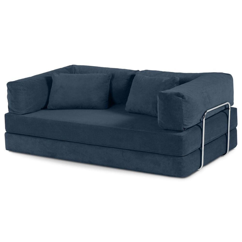 Jaxx Unsofa Stationary Loveseat in Indigo Blue, , large