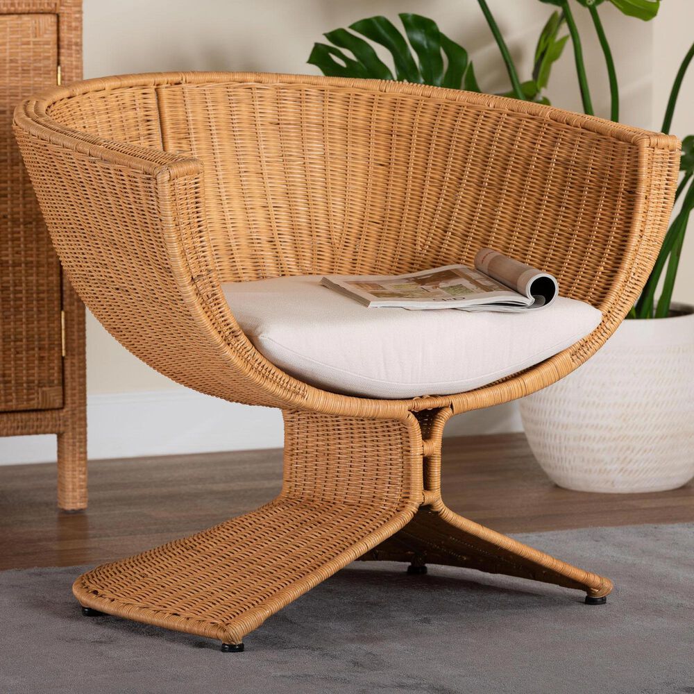 Baxton Studio Tulip Lounge Chair in Neutral, , large