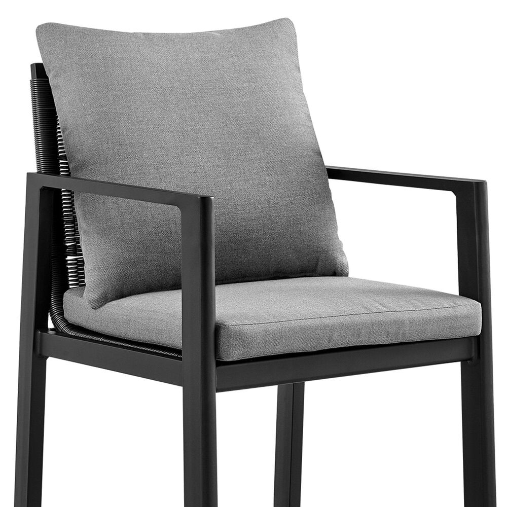 Armen Living Grand Patio Counter Height Bar Stool in Dark Gray, , large