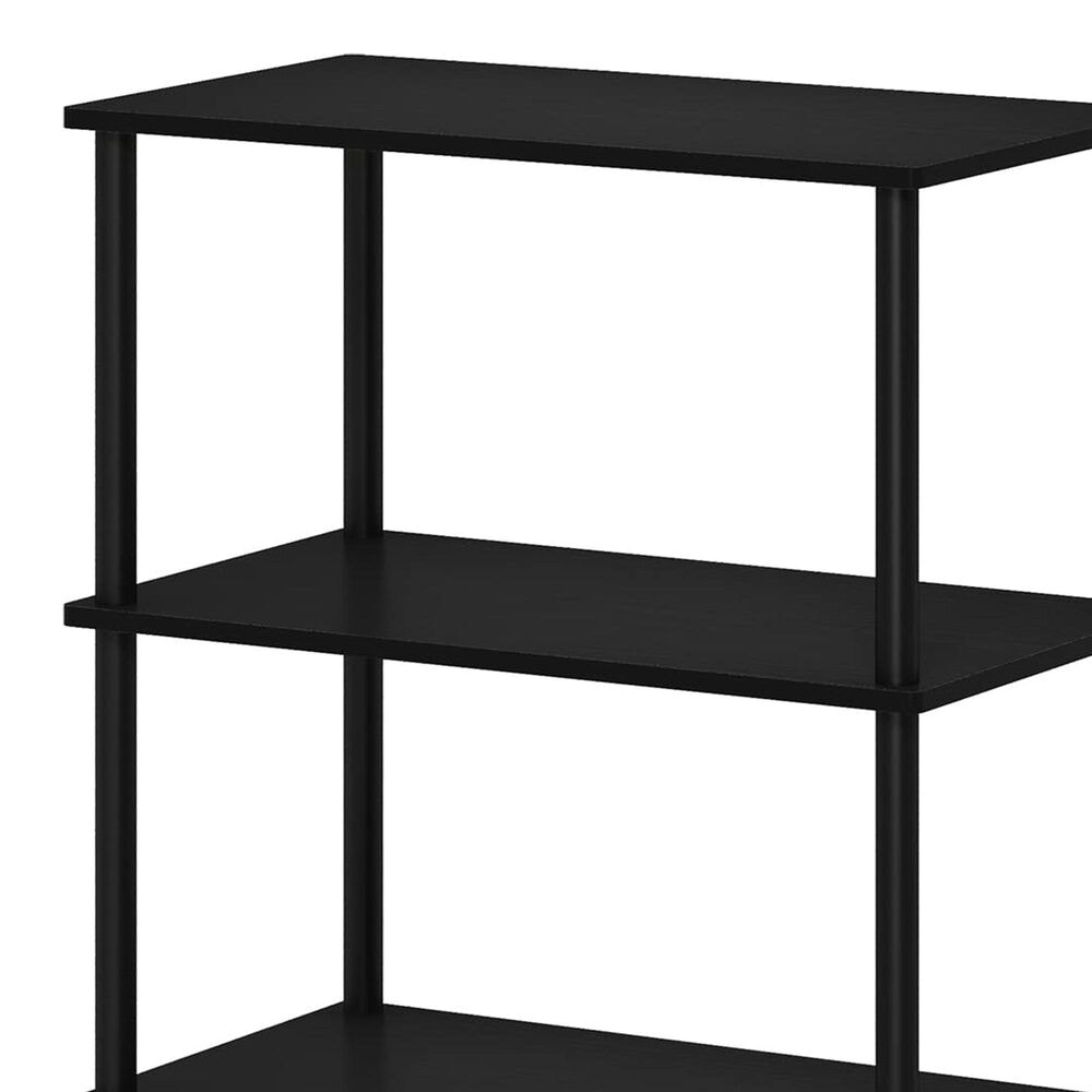 HOMLUX Turn-N-Tube 4-Tier Kitchen Storage Cart in Americano and Black, , large