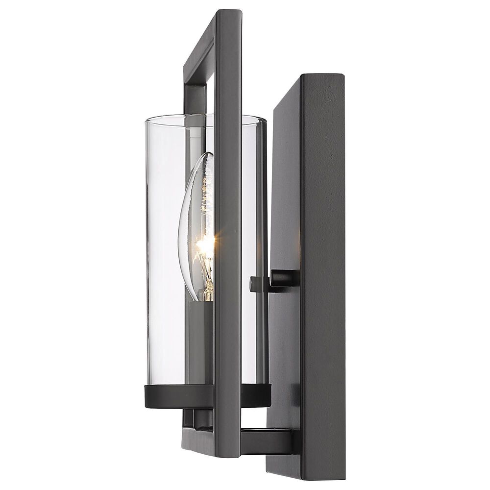 Golden Lighting Marco 1-Light Wall Sconce in Matte Black, , large