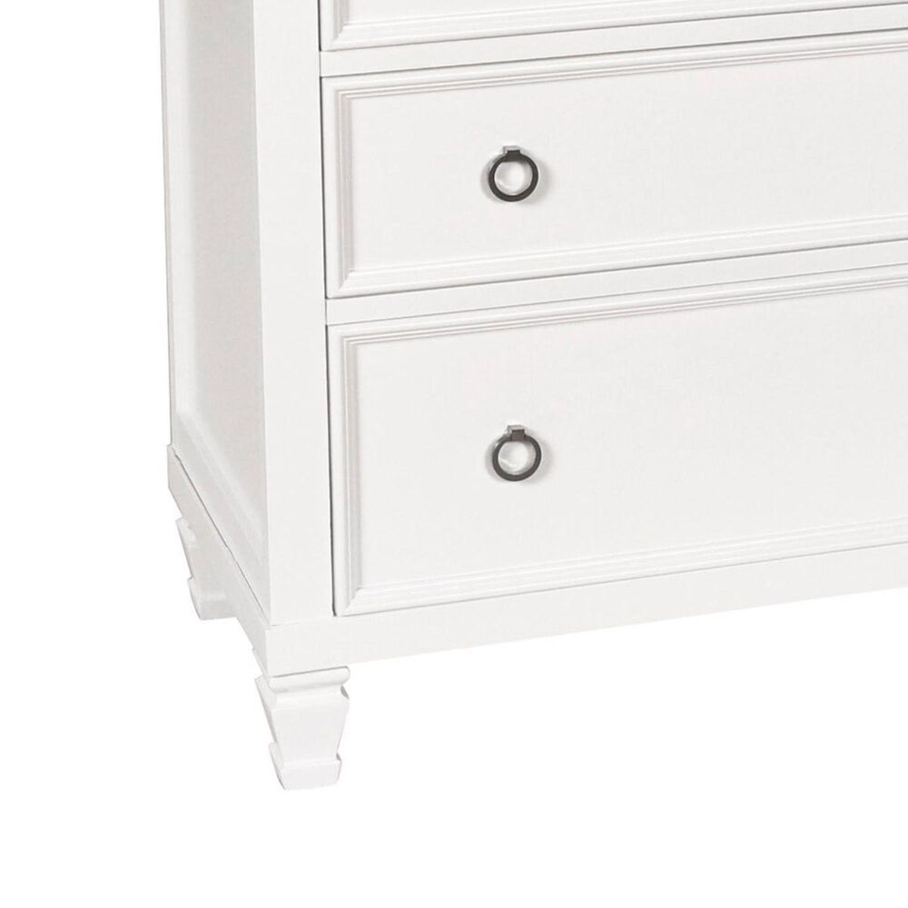 New Heritage Design Tamarack 5 Drawer Chest in White, , large