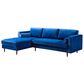 Tov Furniture Como Left Facing Sectional with Chaise in Navy Velvet, , large