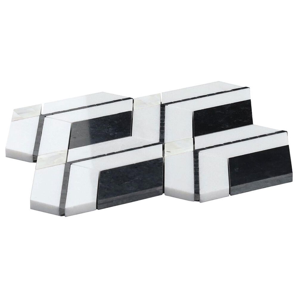 Soho Studio Elaine Nero 10" x 10" Marble Mosaic Sheet, , large