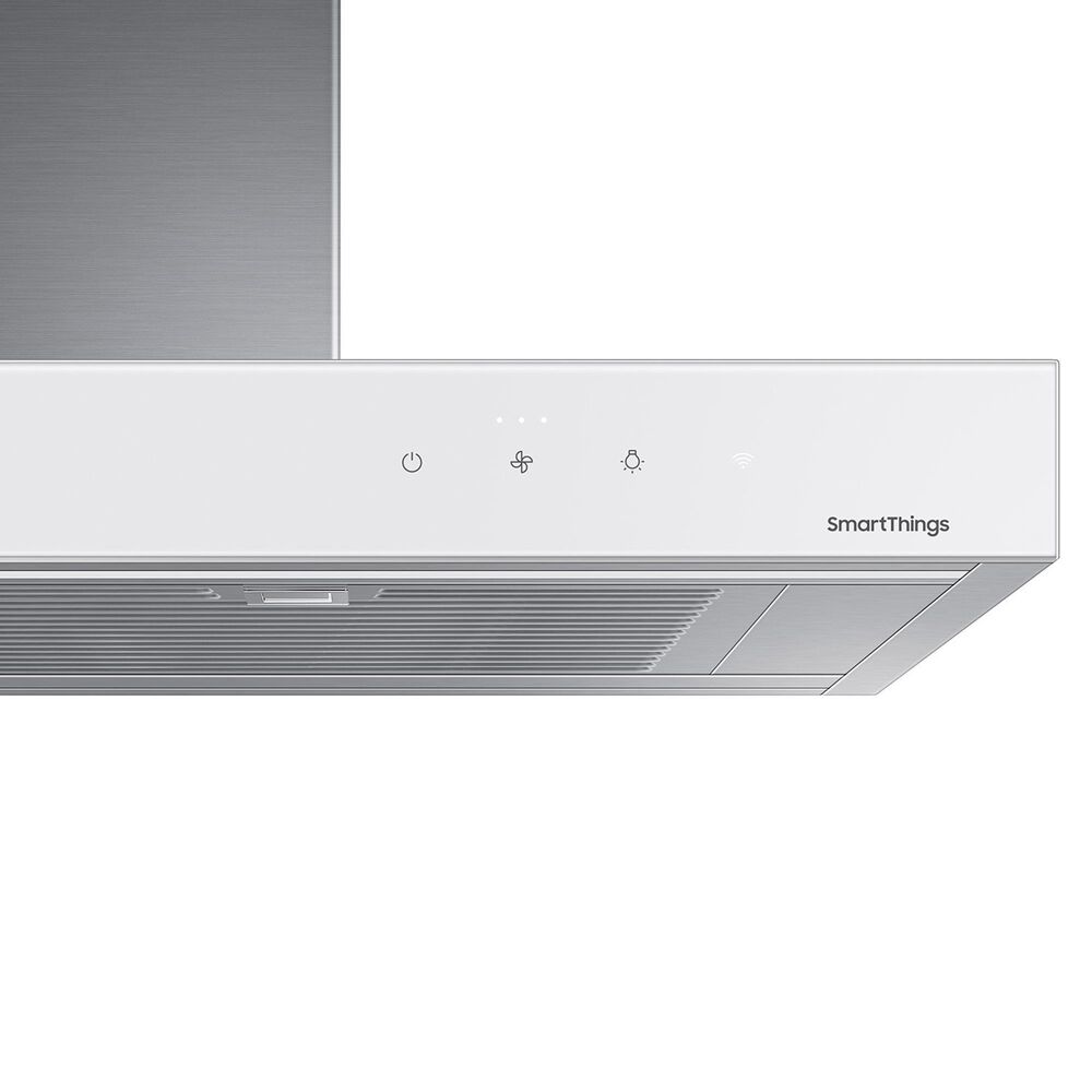 Samsung Bespoke 30&quot; Bespoke Smart Wall Mount Hood in Clean White and Stainless Steel, , large