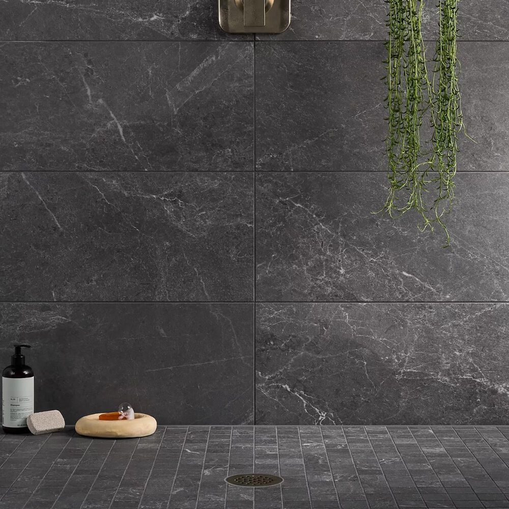 Soho Studio Montech Graphite 12" x 24" Matte Porcelain Tile, , large