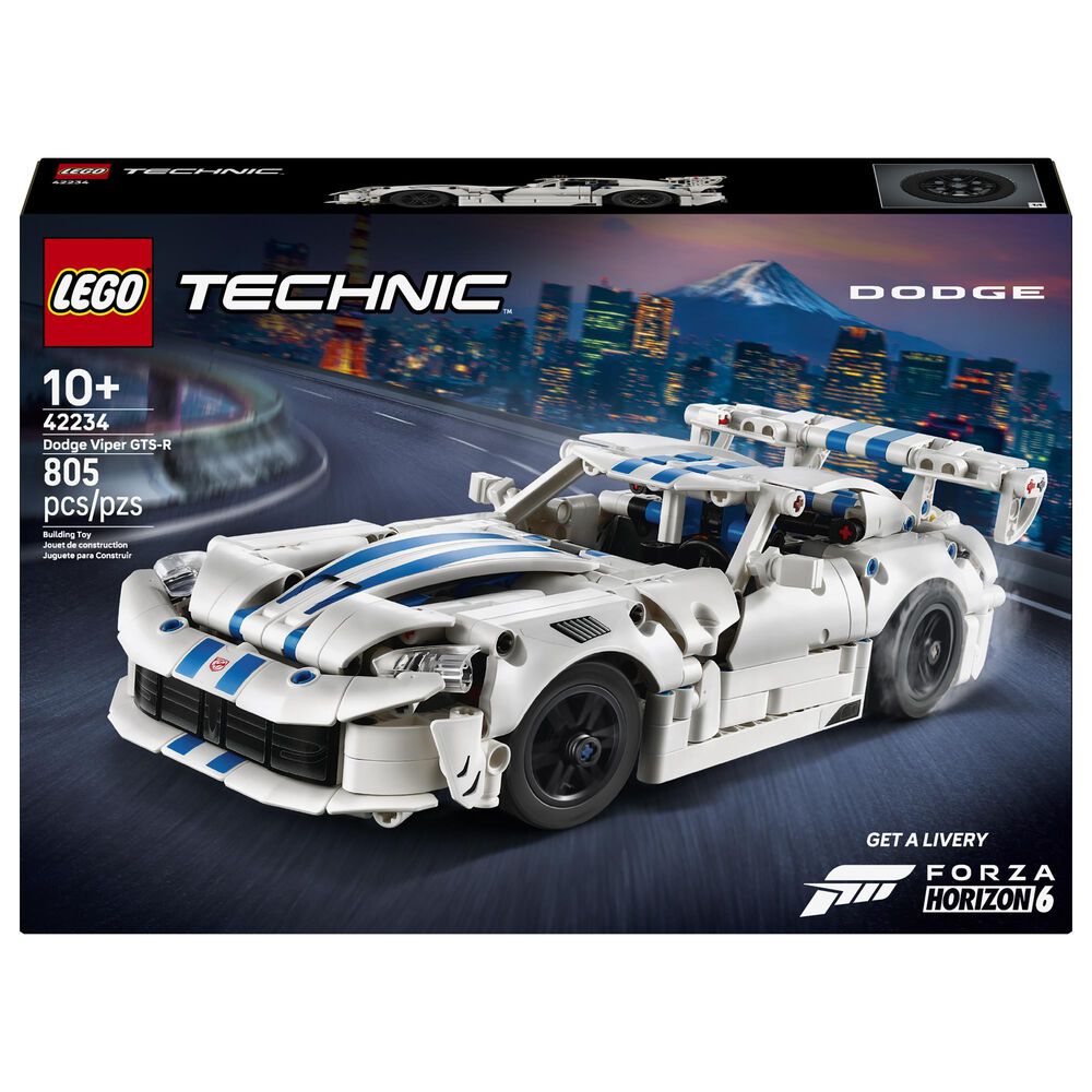 LEGO Technic Dodge Viper GTS-R Sports Car Building Set, , large