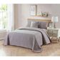 Trade Linker 4-Piece Full/Queen Solid Quilt Set with Cushion in Sliver, , large