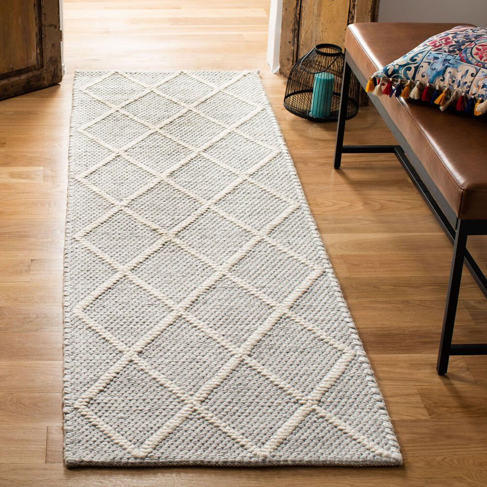 Safavieh Natura NAT310B  2&#39;3&quot; x 22&#39; Silver and Ivory Runner, , large