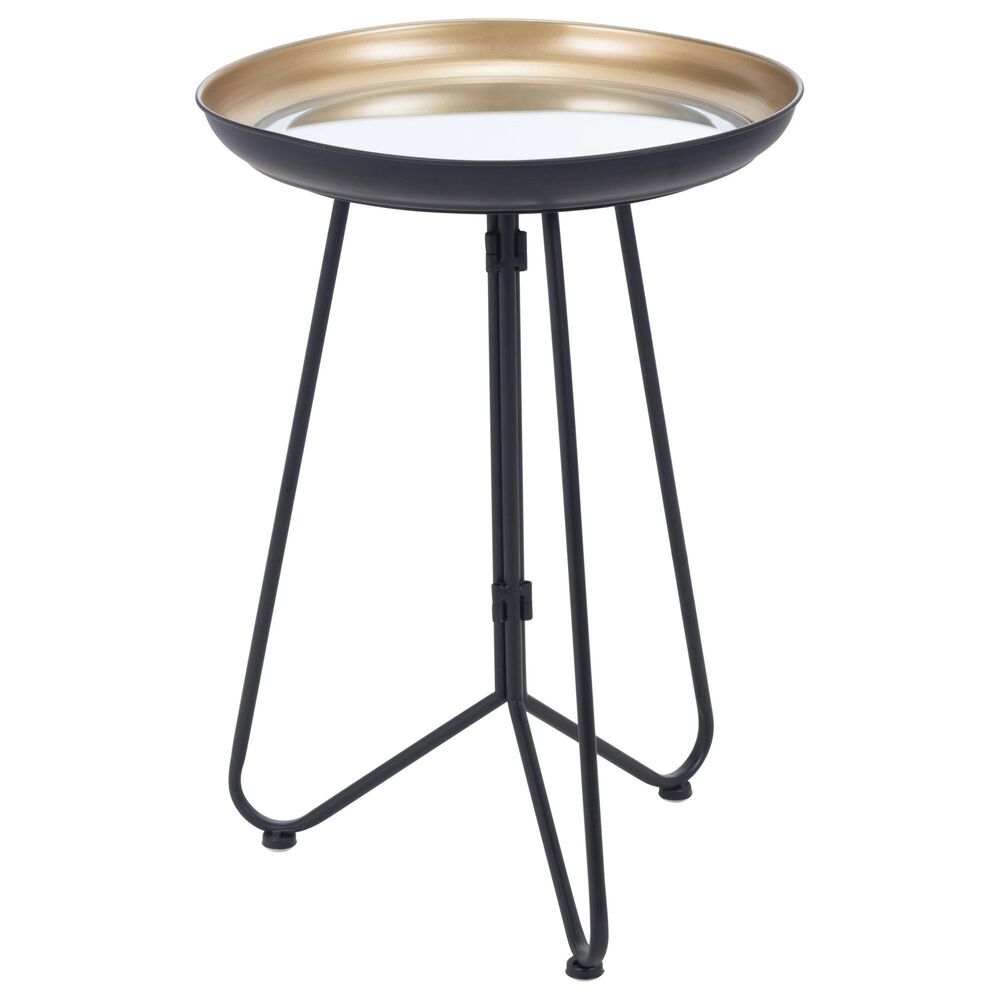 Zuo Modern Foley Accent Table in Gold and Black, , large