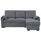 Modern Market 2-Piece Stationary Reversible Sofa Bed with Chaise in Dark Grey, , large
