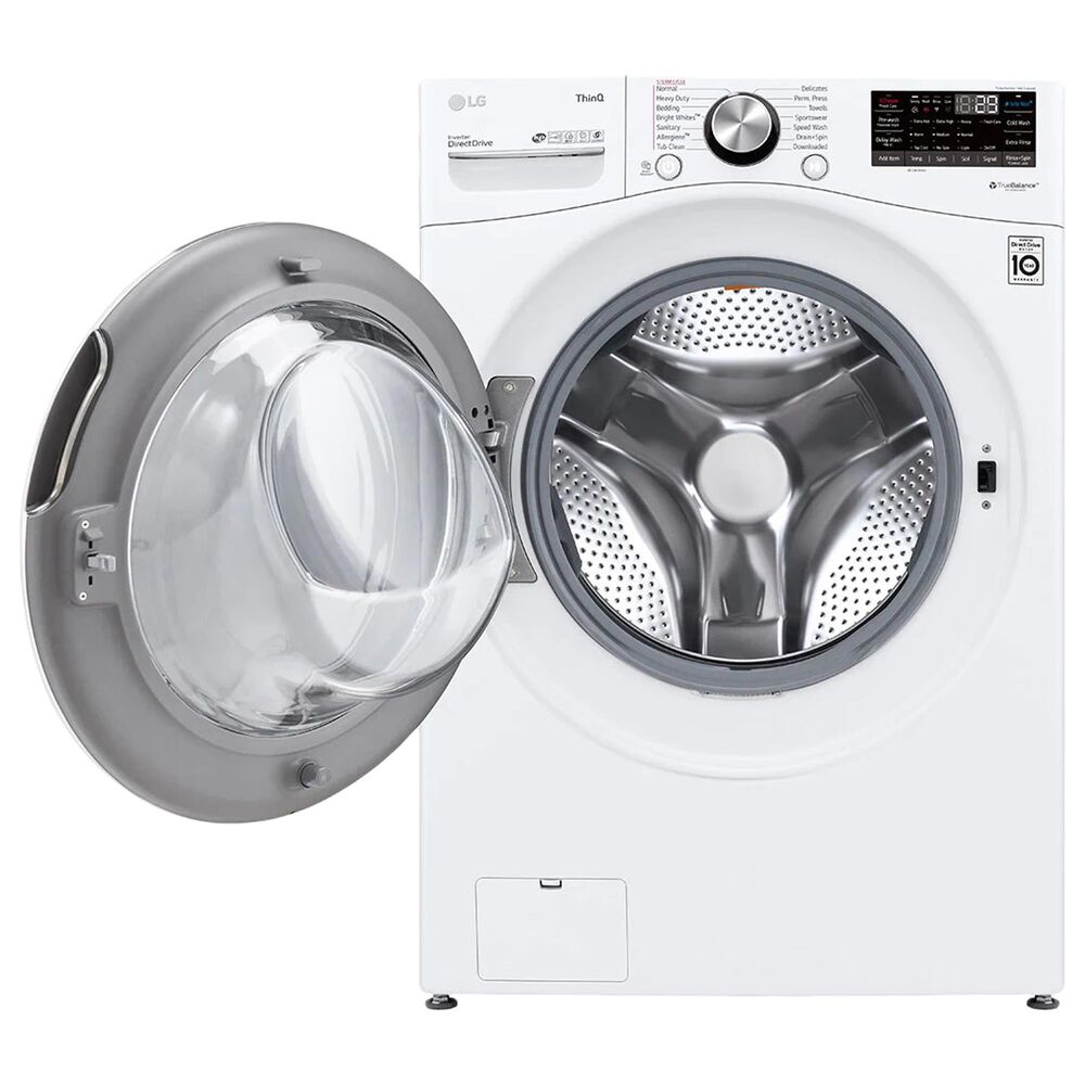 LG 5.0 Cu. Ft. Front Load Washer and 7.4 Cu. Ft. Gas Dryer with TurboWash 360 Laundry Pair in White &#40;Pedestals Sold Separately&#41;, , large