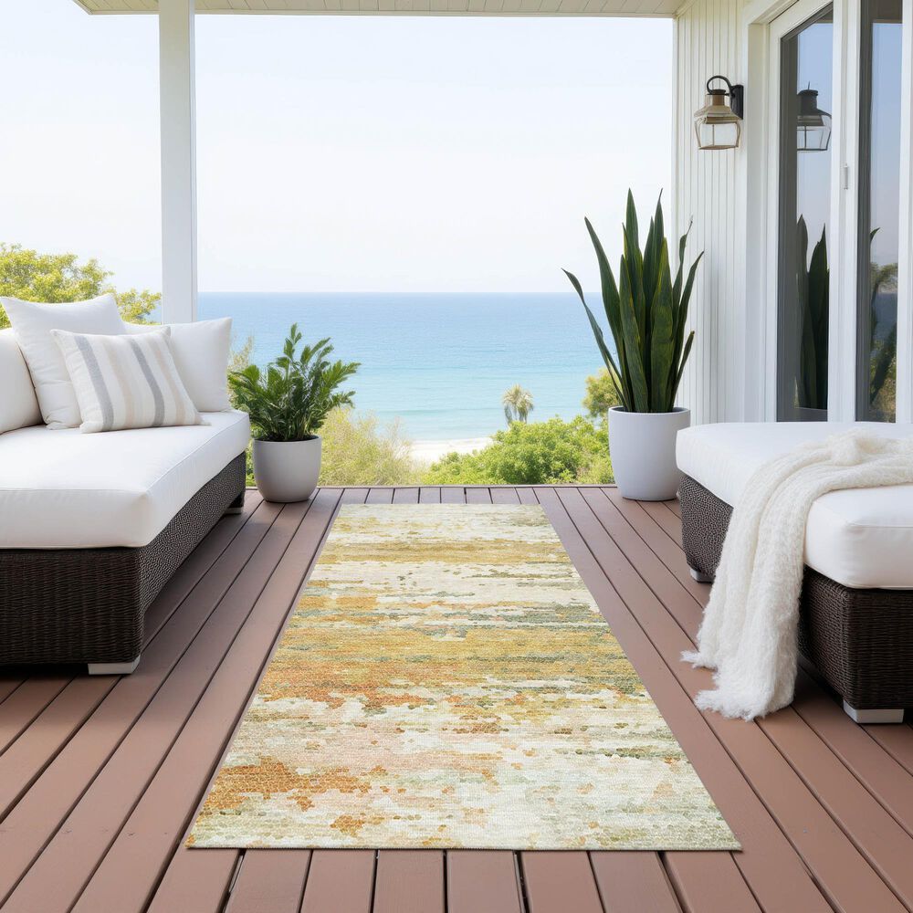 Dalyn Rug Company Lumara Aloe 2'3" x 7'6" Indoor/Outdoor Runner, , large