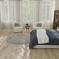 Nourison Rustic Textures Ivory and Light Blue 5"3" Round Area Rug, , large