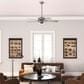 Hunter Crestfield 52" Remote Ceiling Fan with LED Lights in Matte Silver, , large