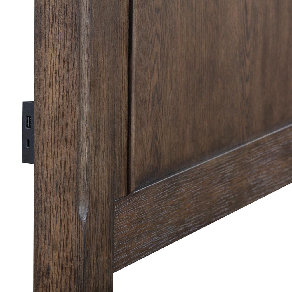 Riva Ridge Oxford 3-Piece Queen Sleigh Bedroom Set in Cocoa with USB Ports, , large