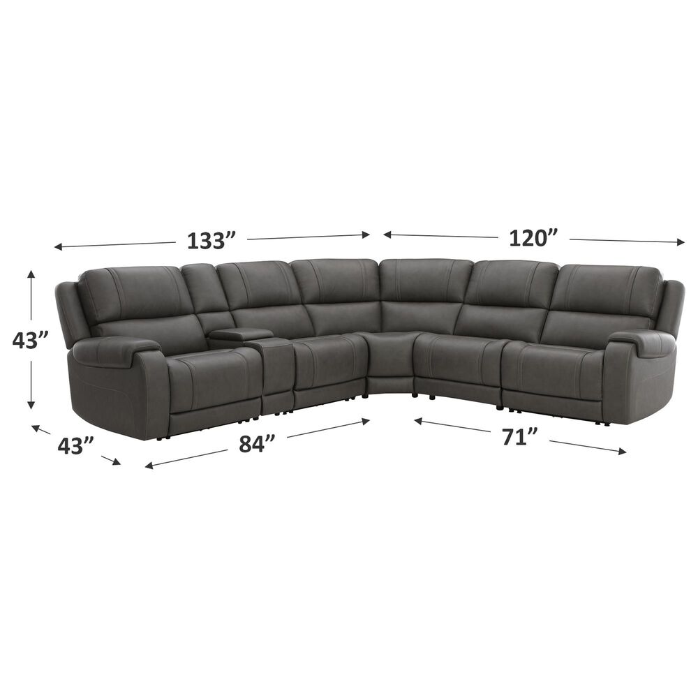 Ashley Pittson 6-Piece Power Reclining Curved Sectional in Anchor, , large