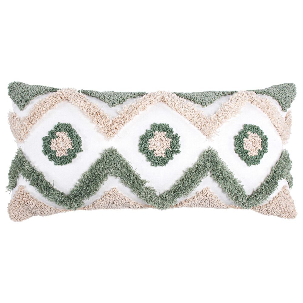 Levtex Pickford 12" x 24" Lumbar Throw Pillow in Green, Taupe and White, , large