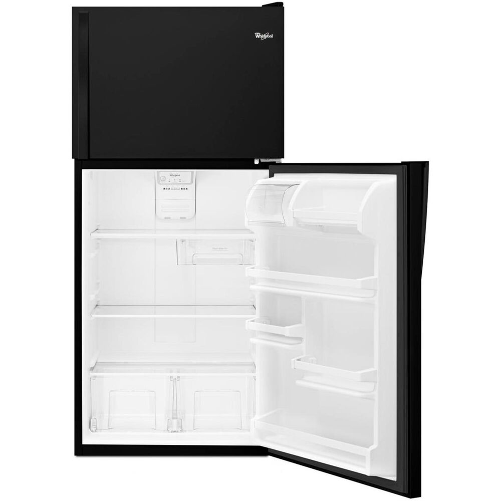 Whirlpool 18 Cu. Ft. Top Freezer Refrigerator with Flexi Slide Bin in Black, , large