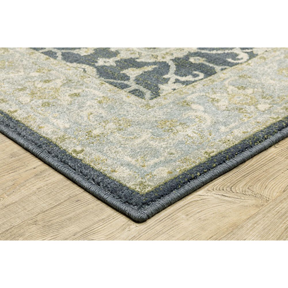 Oriental Weavers Branson 3&#39;3&quot; x 5&#39; Blue and Ivory Area Rug, , large