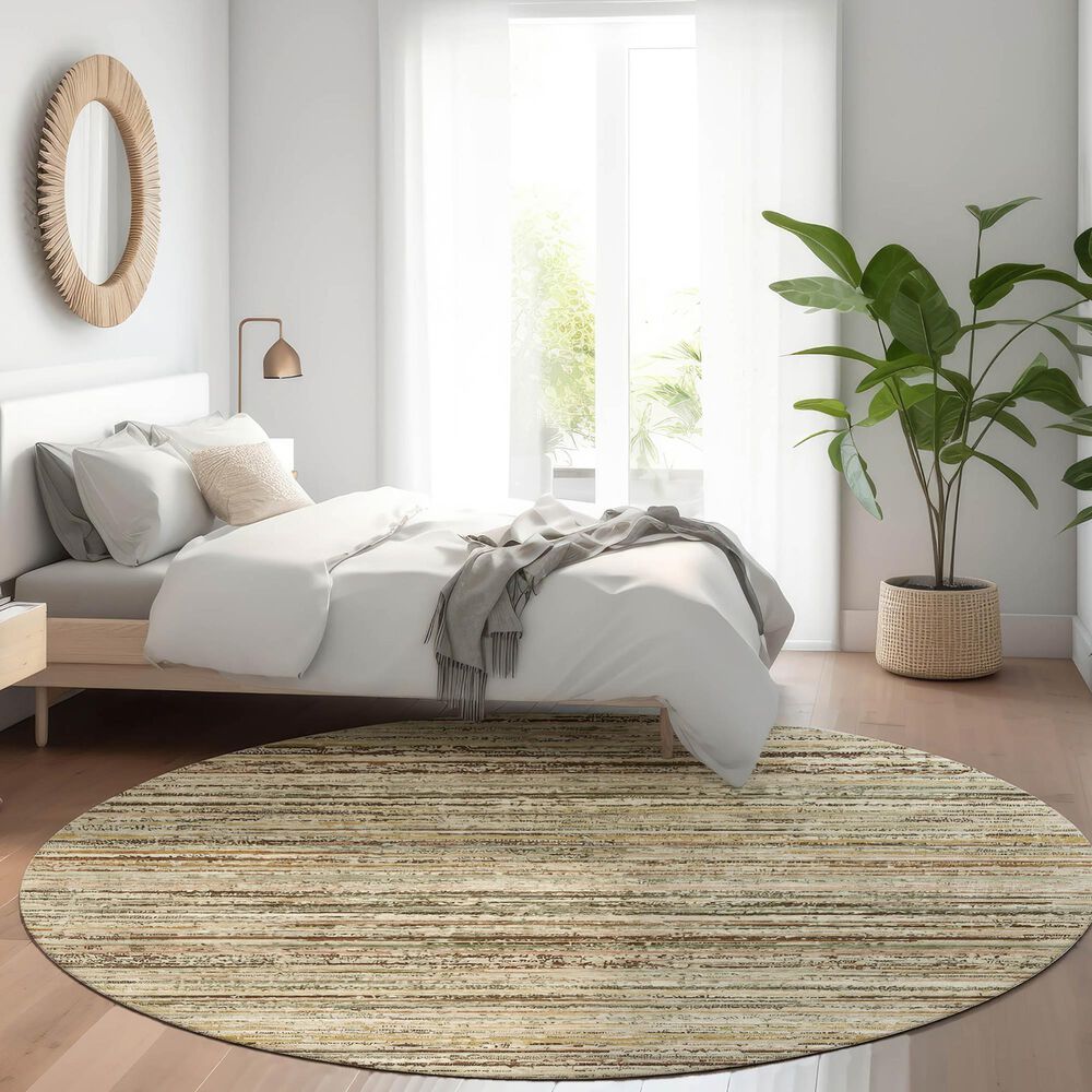 Dalyn Rug Company Kochi KC3 Mocha 8&#39; Round Area Rug, , large