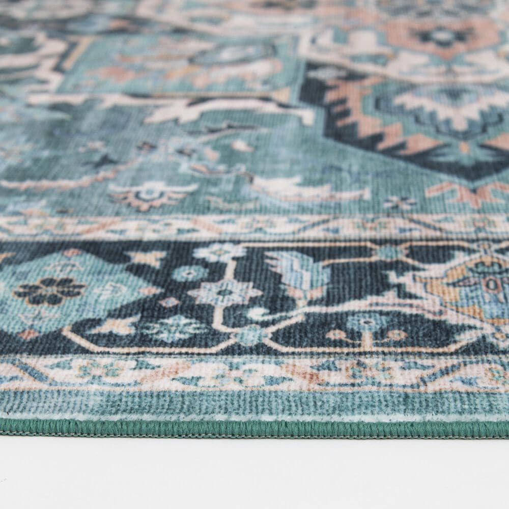 Central Oriental Rugease Chantal 5&#39; x 7&#39; Green and Ivory Area Rug, , large