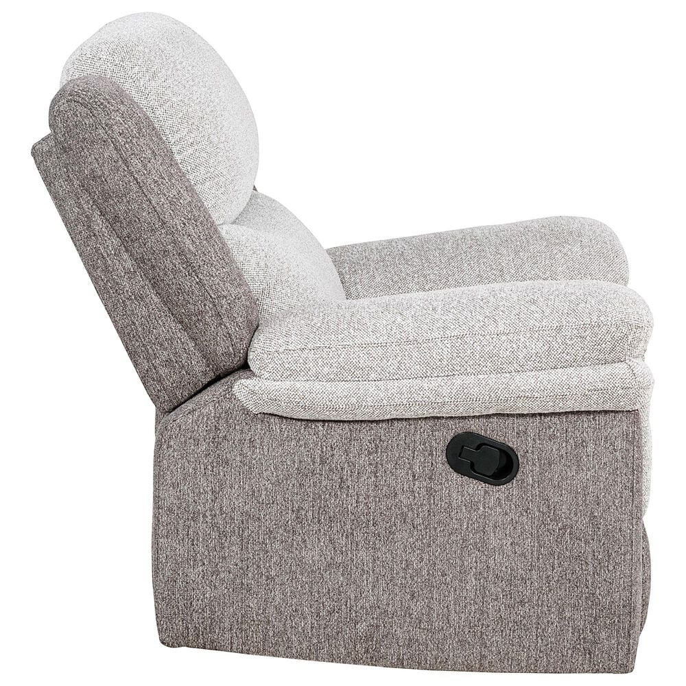 Linon Home Decor Wrenlee Manual Recliner in Tan and Beige, , large