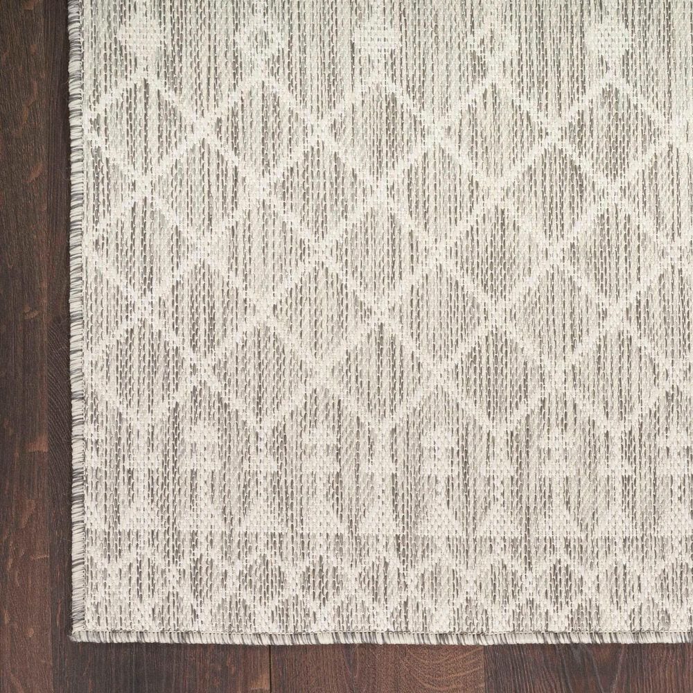Nourison Positano Southwestern Light Grey 5&#39; x 7&#39; Indoor/Outdoor Area Rug, , large