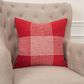 Rizzy Home Plaid 20" Poly Filled Pillow in Red/White, , large