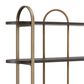 Ashley Brentmour 7-Shelf Bookcase in Dark Brown and Gold, , large