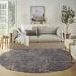 Nourison Rustic Textures Grey and Beige 7"10" Round Area Rug, , large