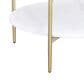Coaster Jonelle Coffee Table in White, Gold and Smoke Gray, , large