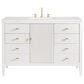 James Martin Vanities Myrrin 48" Vanity in Bright White with 3cm Arctic Fall Solid Surface Top, , large